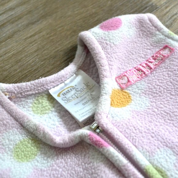 Halo Fleece Pink Floral Sleepsack Size Small - Picture 2 of 3